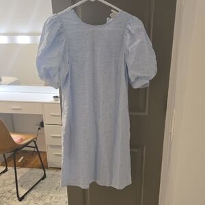 Target Light Blue Puff Sleeve Mini Dress